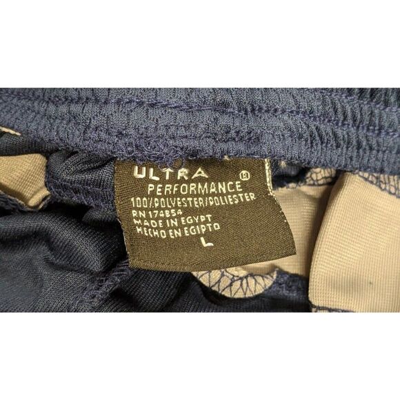 Ultra Performance Mens Size Large Blue Elastic Waist Pull On Gym Athletic Shorts - Picture 7 of 8